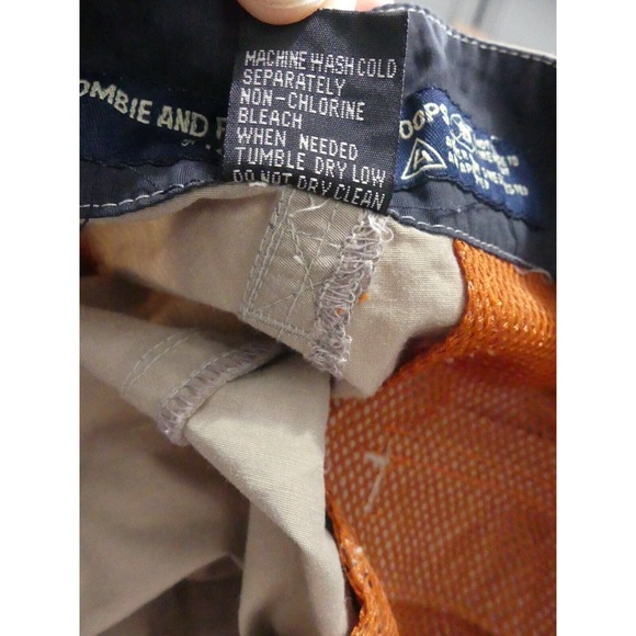 VTG Abercrombie & Fitch Mens 30 Paratrooper Cargo Pants Khaki Pockets Y2K 90s - Picture 12 of 12